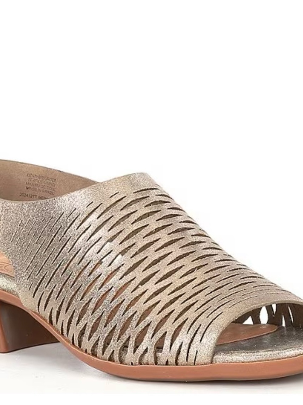 Brioso Mercer Metallic Leather Sandals Pewter Size 5.5 - Picture 9 of 11
